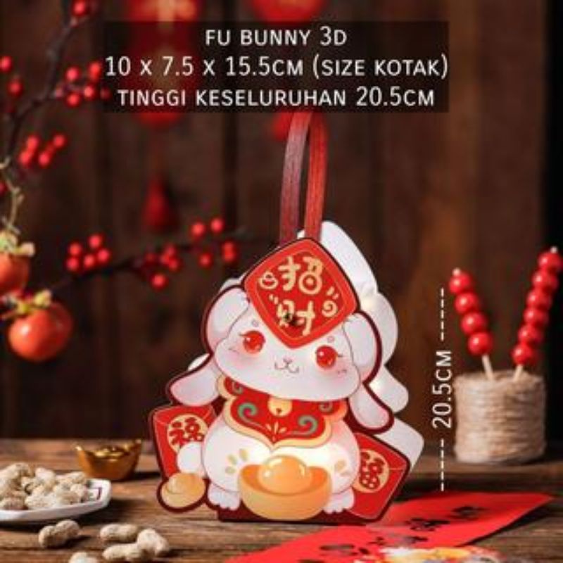 

KOTAK MIKA FU BUNNY 3D BOX HADIAH IMLEK SINCIA DUS KUE KELINCI