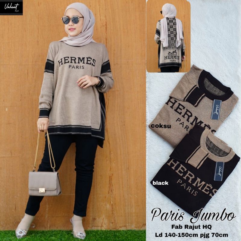 Paris Jumbo blouse wanita blouse rajut jumbo blouse jumbo blouse muslim blouse rajut import