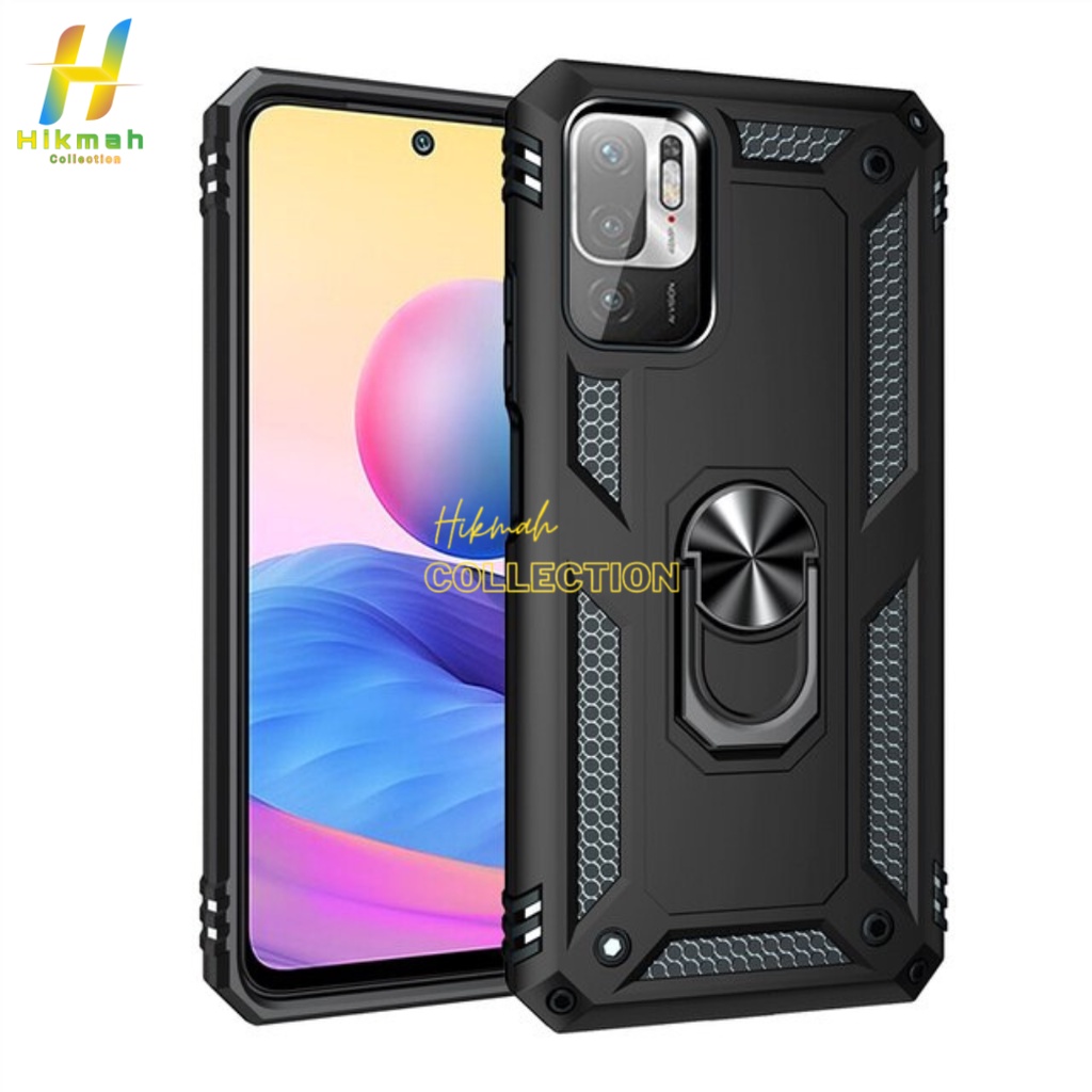 Xiaomi POCO M3 4G M3 Pro 5G Hard Case Armor Tahan Benturan Military Kickstand Magnetic PC+TPU