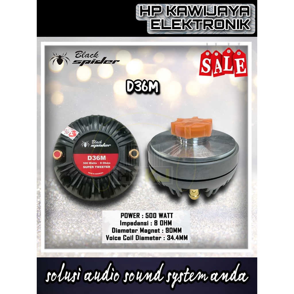 DRIVER TWEETER BLACK SPIDER D36M twiter black spider d 36 m