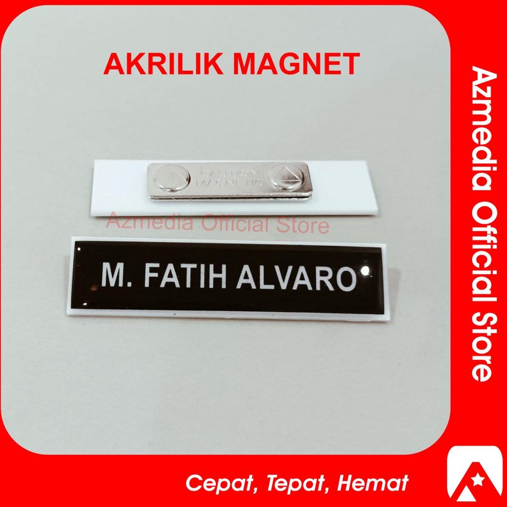

[AAFPA6589] Nametag Nama Dada Akrilik Magnet