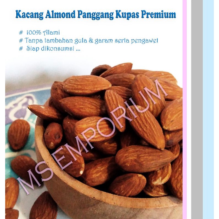 

Kacang Almond Panggang Kupas Premium 17gr