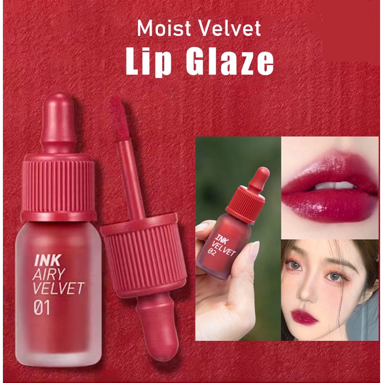 【COD】Lip Glaze Velvet Matte Mist Wajah Bibir Lip Cream Kimuse Frosted Transparan Kosmetik Portabel Korean Original Import-CH