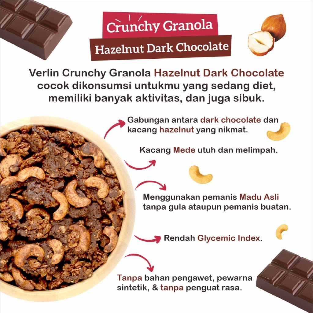 Verlin Crunchy Granola - Sereal Sehat Untuk Anak &amp; Keluarga