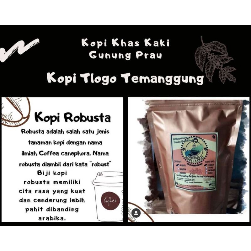 Kopi Robusta Tlogo temanggung