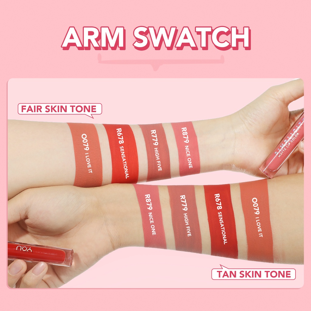 ★ BB ★ Y.O.U Simplicity Matte Lip Color | Transferproof | Pigmented Lipstick | Melembapkan Bibir | YOU