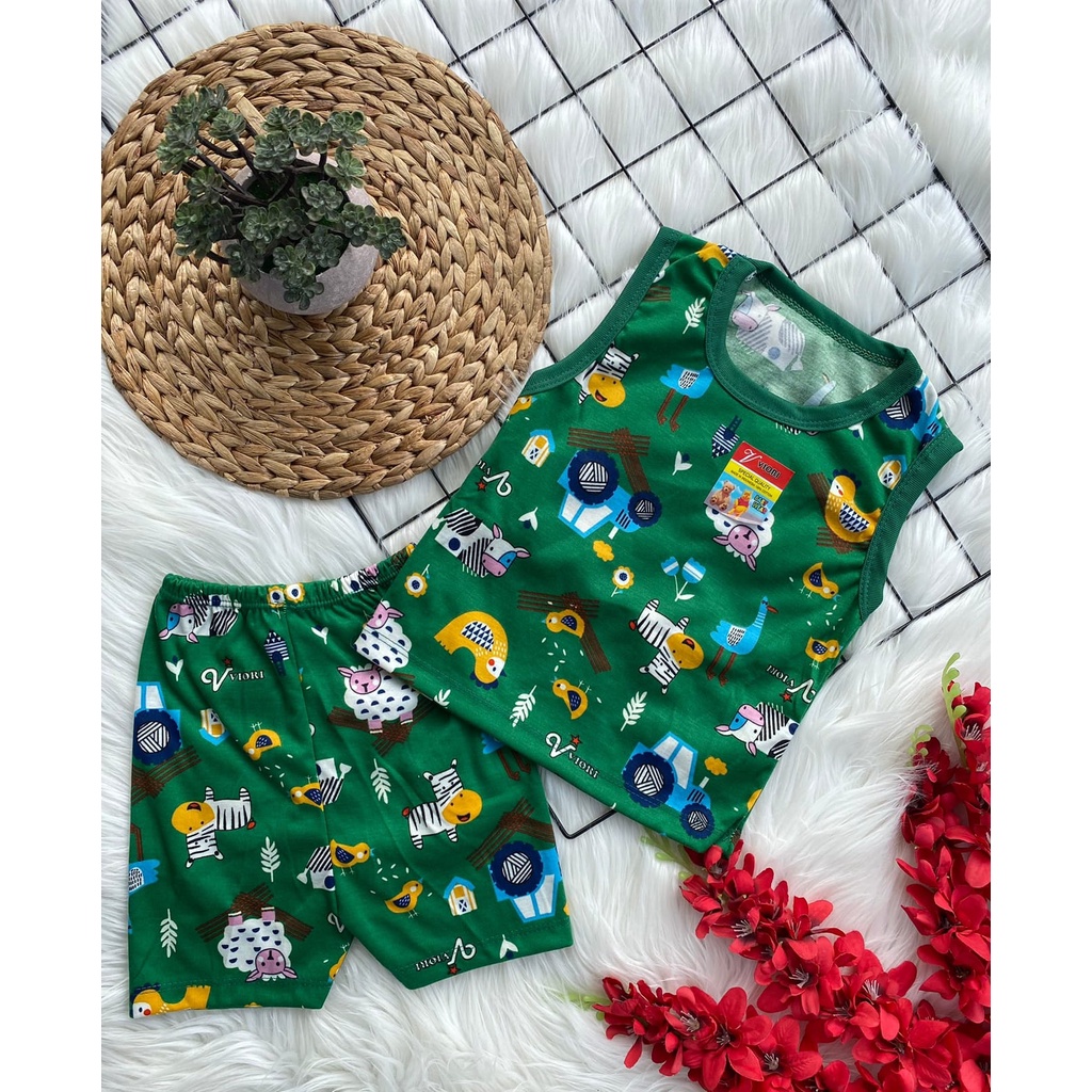 stelan baju bayi laki laki perempuan lucu murah motif JUNGLE ANIMAL KUTUNG 3-18 bulan