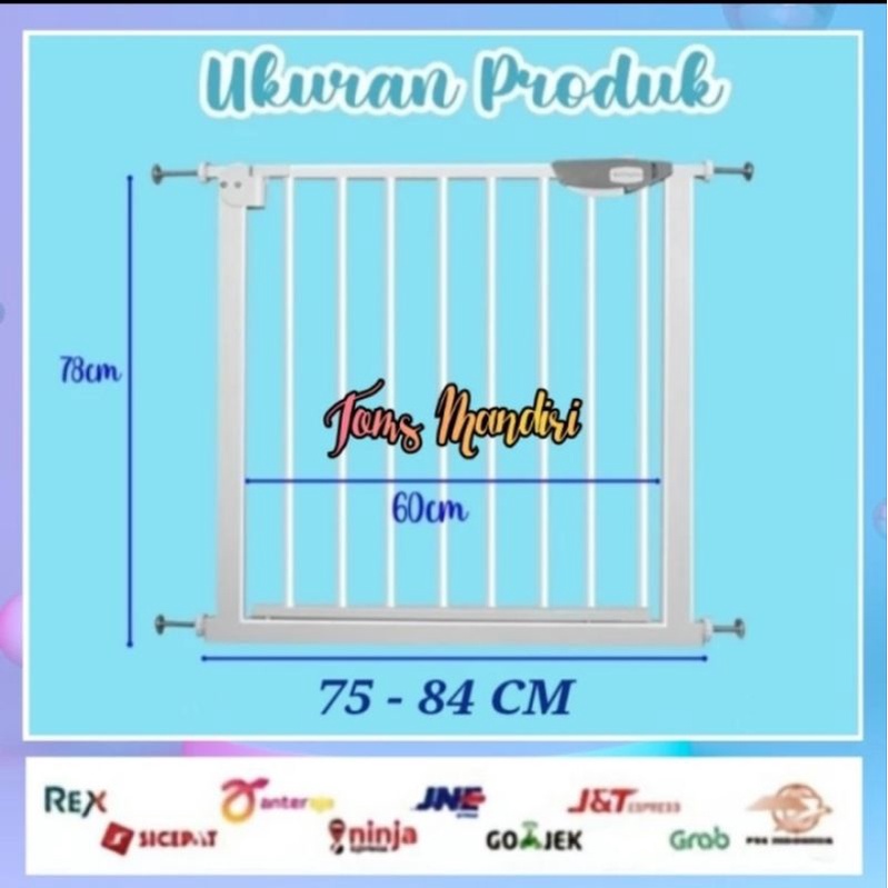 Baby Safe XY009 Pressure Fit Safety Gate Pagar Pengaman Anak Bayi