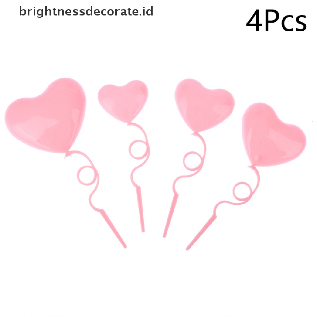 [Birth] 1set Balon Hati Hiasan Kue Valenes Day Perlengkapan Pesta Pernikahan Dekorasi Kue Rumah Boneka Balon Ukuran Mix [ID]