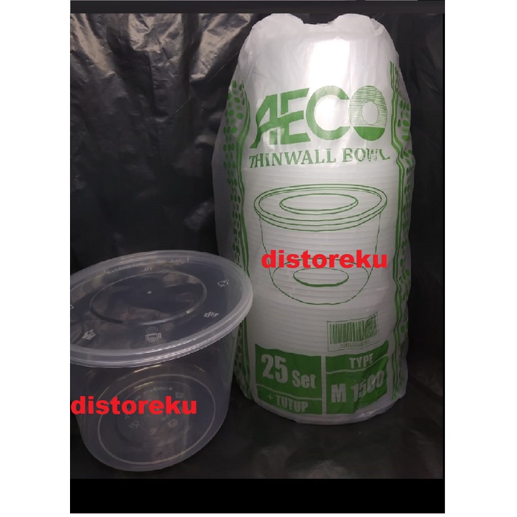 THINWALL BULAT WADAH MAKAN TEMPAT BOWL MICROWAVE AECO M1000 25PCS