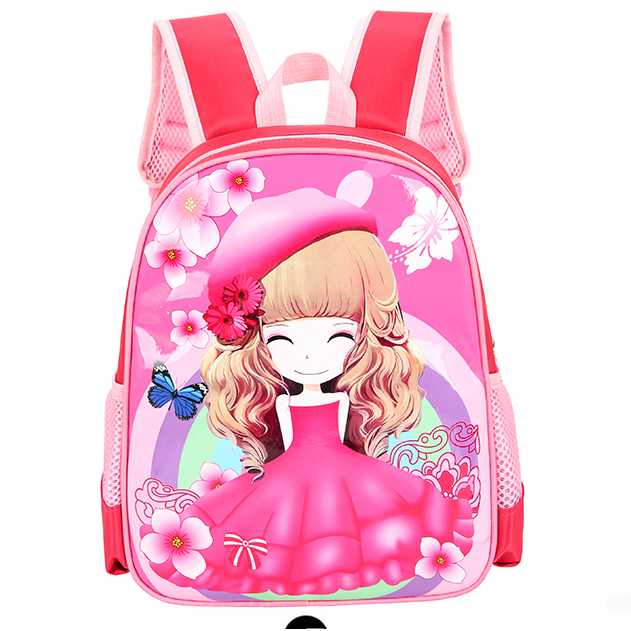 SUNEIGHT Tas Ransel Sekolah Anak Kartun Karakter Little Girl - B306