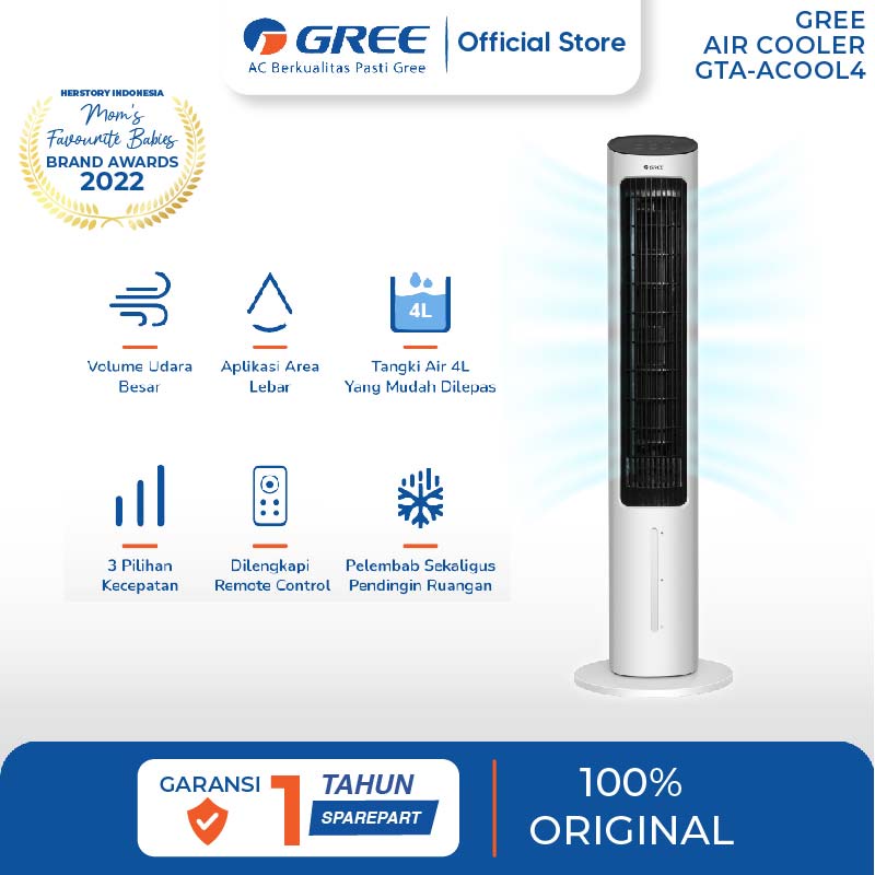 GREE Air Cooler Tower Fan 4L Remote With Humidifier GTA-ACOOL4 ACOOL4