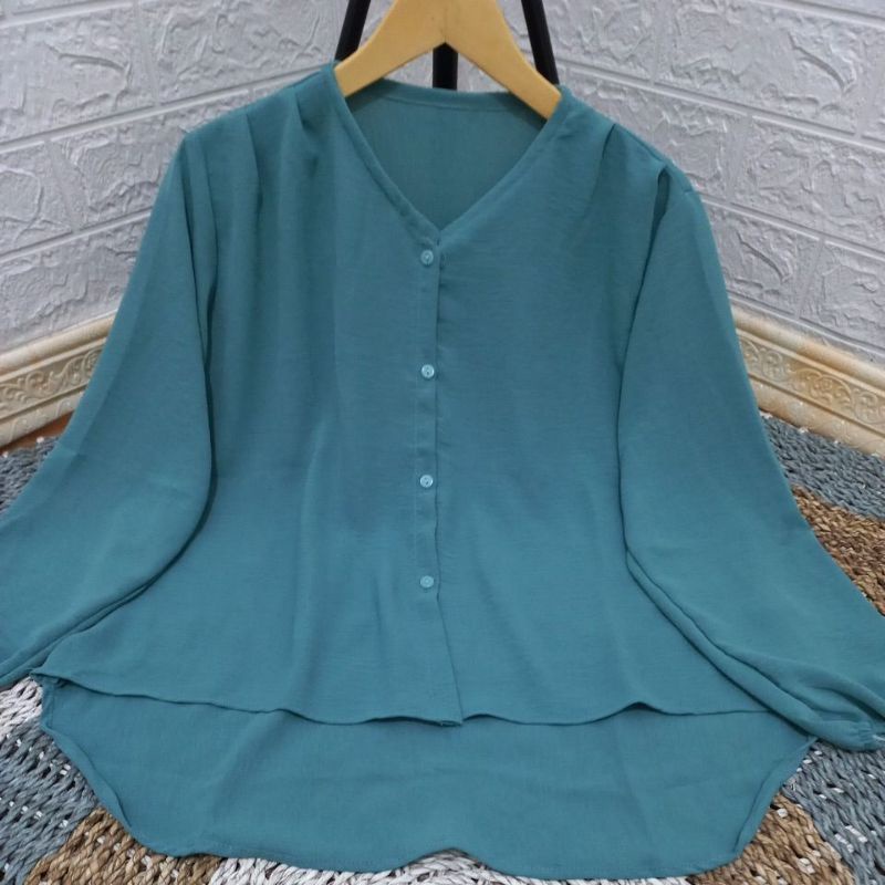 KYAMA BLOUSE CRINKLE AIRFLOW//ATASAN WANITA CRINKLE AIRFLOW