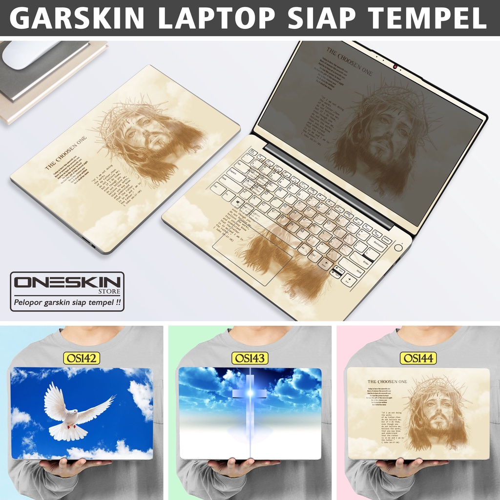 Garskin Sticker Laptop Protector Macbook Full Body Bottom Bezel Palmrest Skin Christian