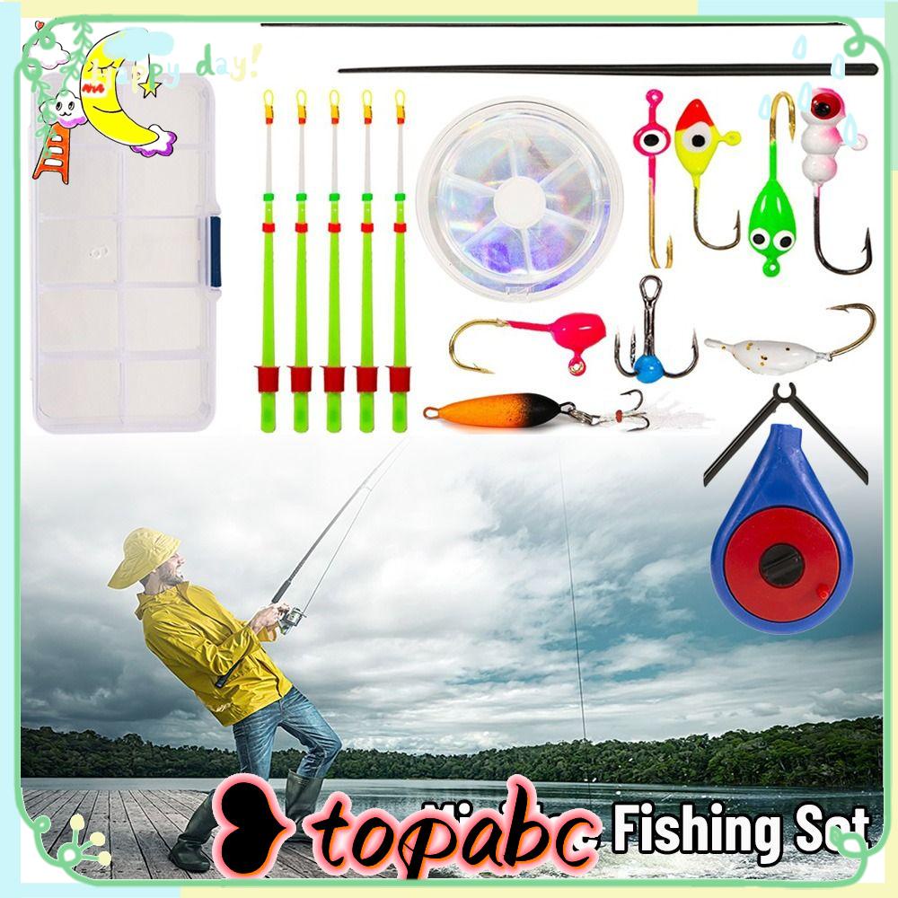 Top Musim Dingin Es set Umpan Pancing Berlian Buatan Jigging Balancer Memimpin Kait Keras
