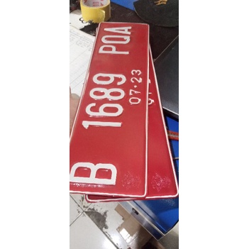 plat MOBIL kuning / merah