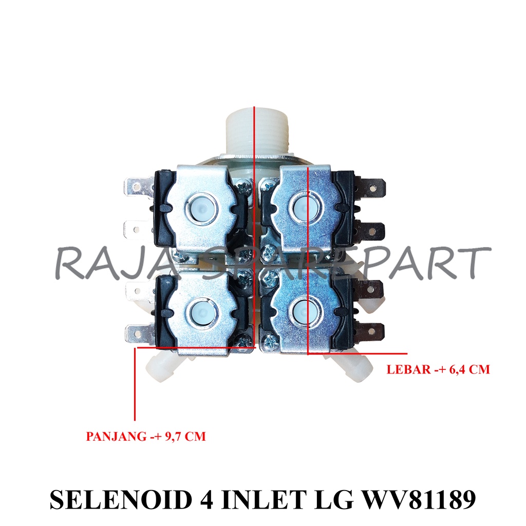 Selenoid  / Water Inlet Mesin Cuci LG FRONT LOADING 4 INLET WV81189