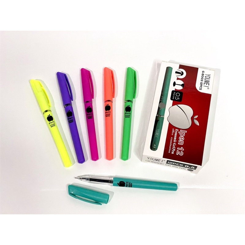 

Pulpen i-Pen 12 Economic Gel Pen G-803 0.5mm Fine Line 12 Pcs