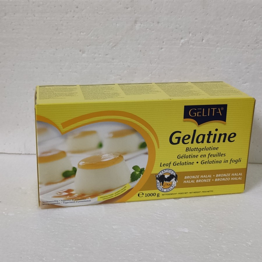 

Gelita Gelatine Leaf / Gelatine Sheet / Gelatine Lembaran 1 box (1kg )