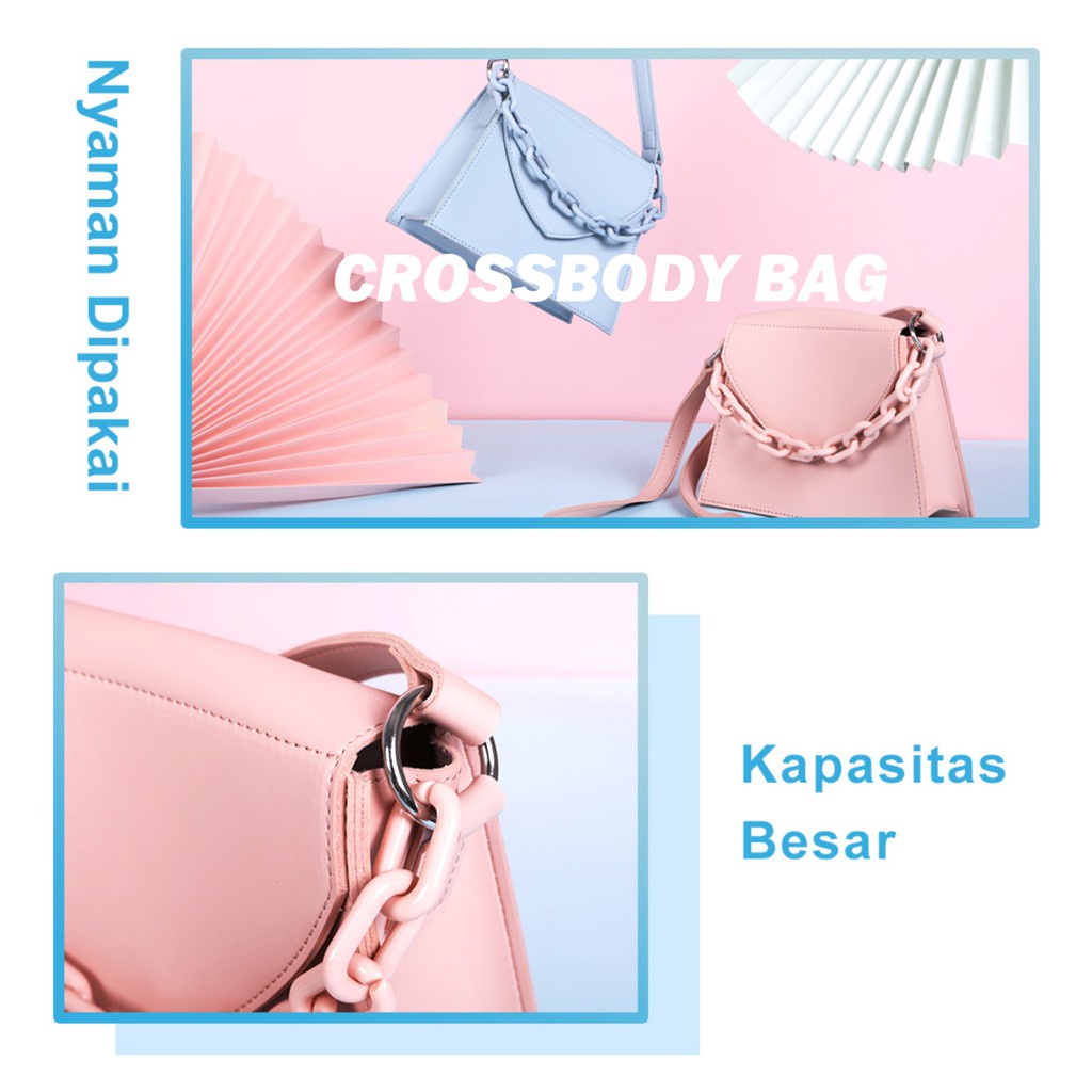 [BISA COD] Tas Selempang Slempang Sling Bag Premium Wanita - Tas Kondangan Pesta Rantai Bahu Elegan Wanita Korean Style Ootd - Tas Terbaru 2023