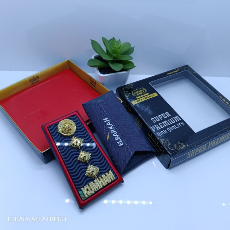 PANGKAT PDH KEMENKUMHAM GOLONGAN 4B AKRILIK LIS MERAH BORDIR