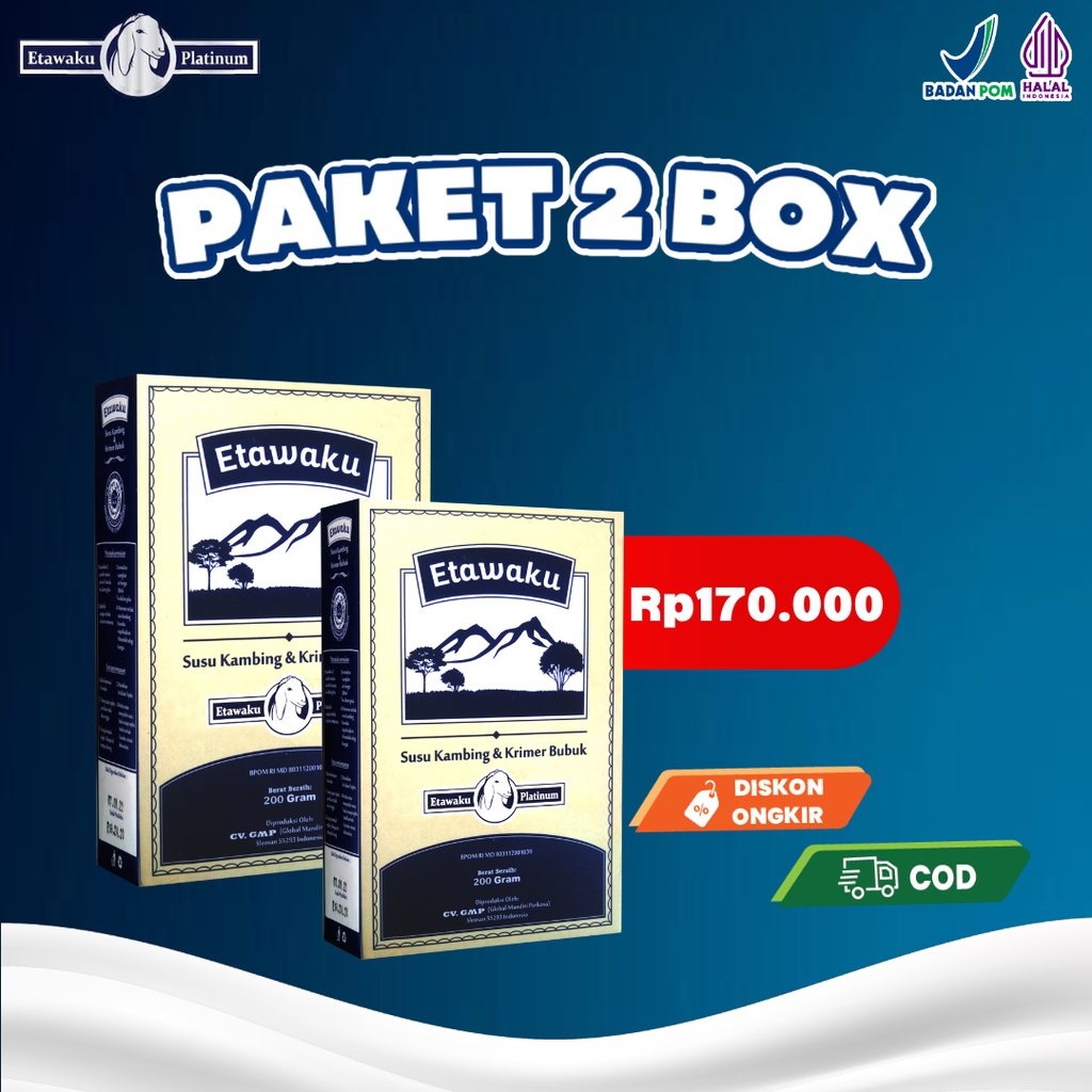 

- Susu Kambing Etawa Murni 100% Tanpa Efek Samping Bantu Atasi Masalah Pernafasan Nyeri Sendi Nyeri Tulang Nyeri Punggung