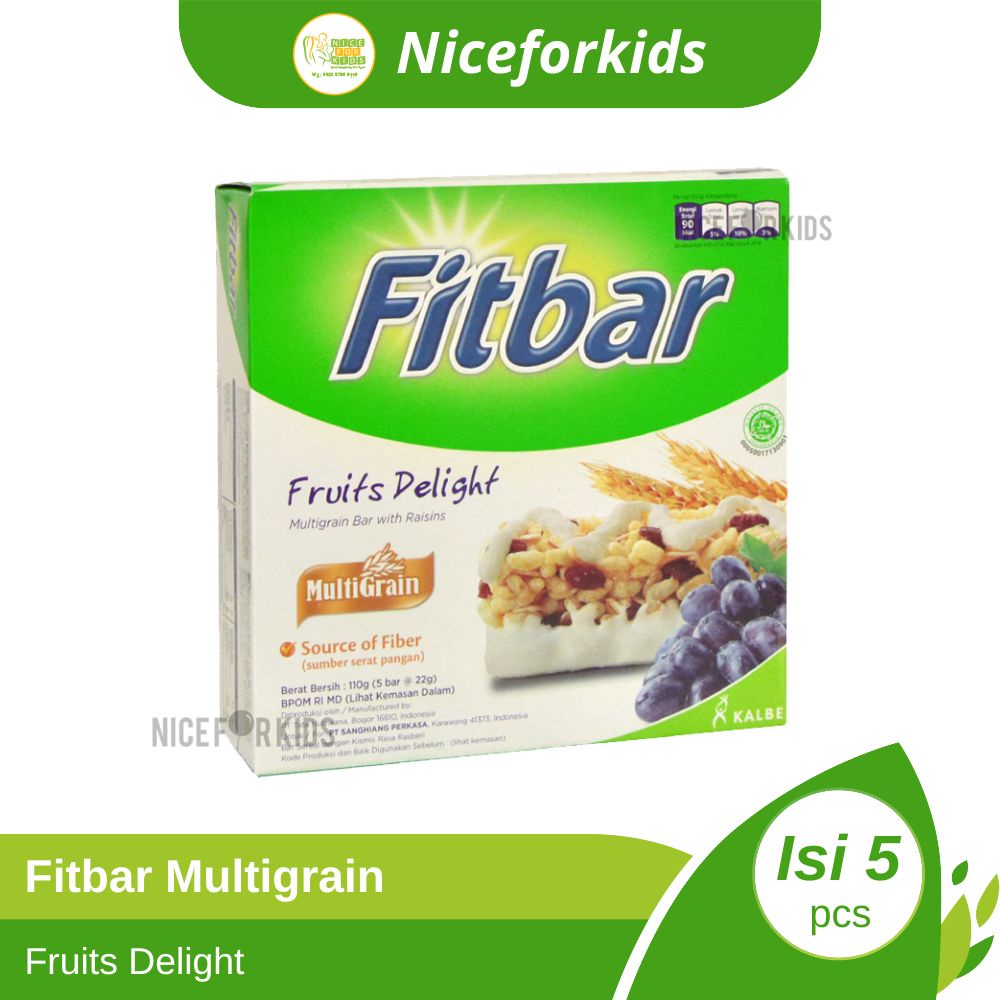 Fitbar Rasa Tiramisu Coklat Fruits Nuts / Cemilan Sehat Instan Untuk Diet 1 box isi 5 pcs