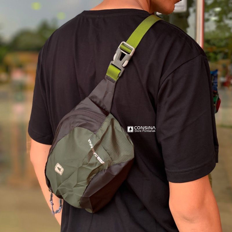 Tas Selempang Consina Savanna Sling Bag Messenger Free Waist Bag