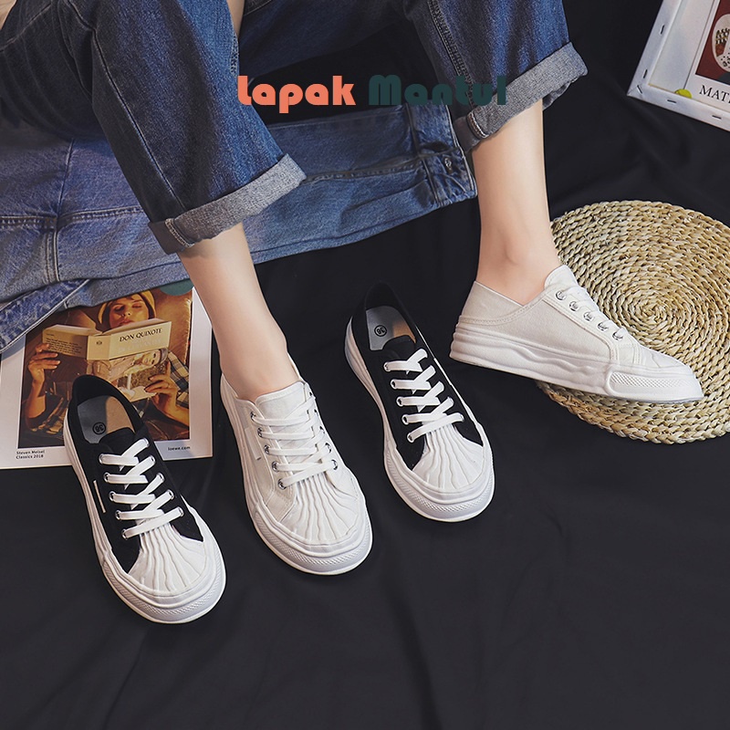 LM-0259 Sepatu Kanvas Wanita Model Terkini Original 100% Sepatu Shoes Canvas Sneakers Quality Premium Fashion Terbaru