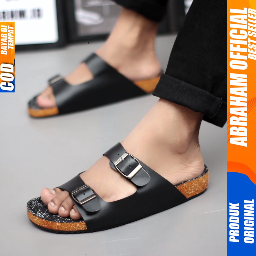 Sandal Slide Slop Pria Sendal Selop Abraham Kenici