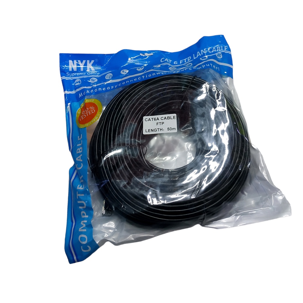 NYK Kabel Lan FTP Cat6A 50M RJ45 Internet Ethernet Cable