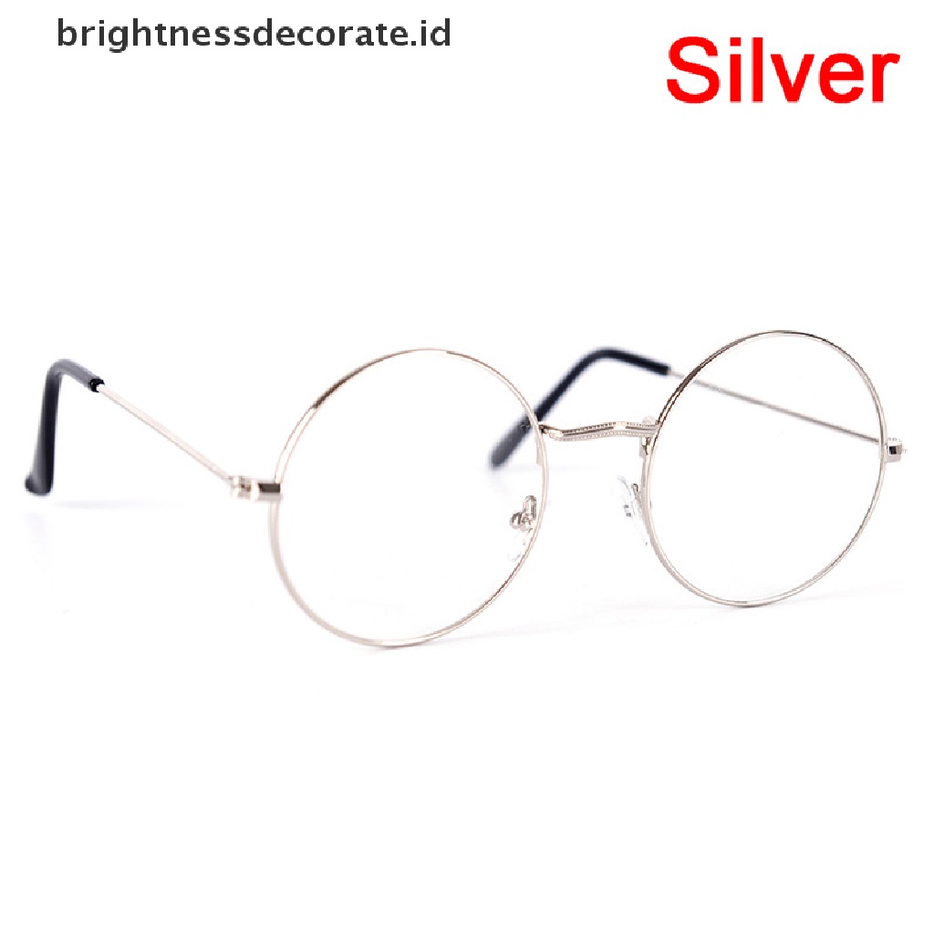 [Birth] Kacamata Bulat Vintage Pria Wanita Frame Metal Retro Eye wear Clear Glasses [ID]