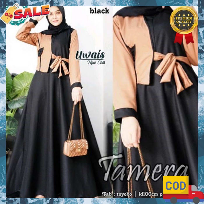 Fashion Muslimah Wanita Terbaru Gamis Lebaran Kekinian Kaftan Polos Baju Games Dewasa Bsju Muslim Pe