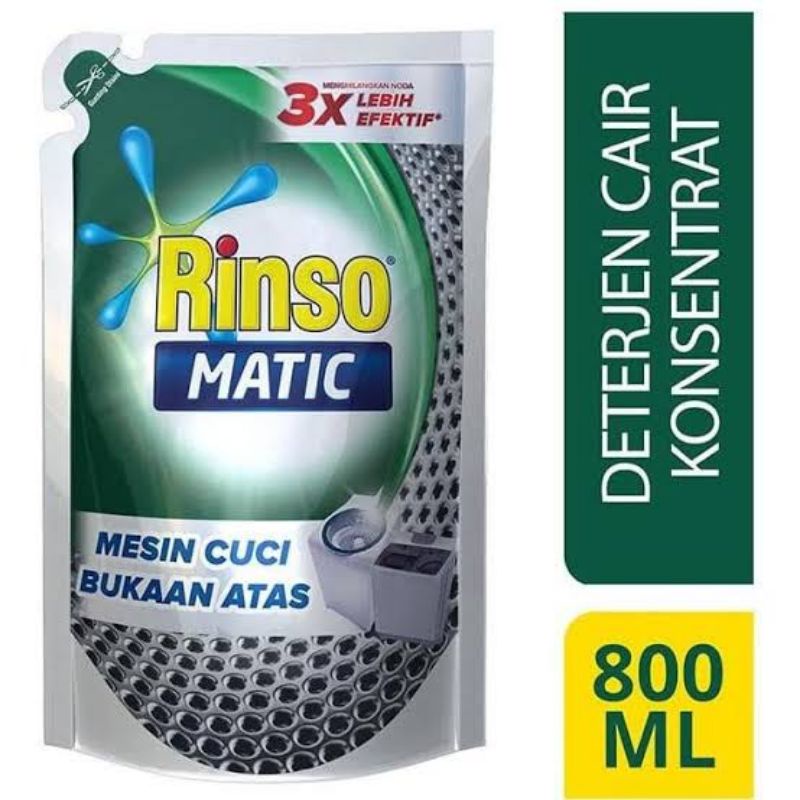 RINSO MATIC 800ML DETERJEN CAIR KHUSUS MESIN CUCI BUKAAN ATAS RINSO LIQUID 800ML