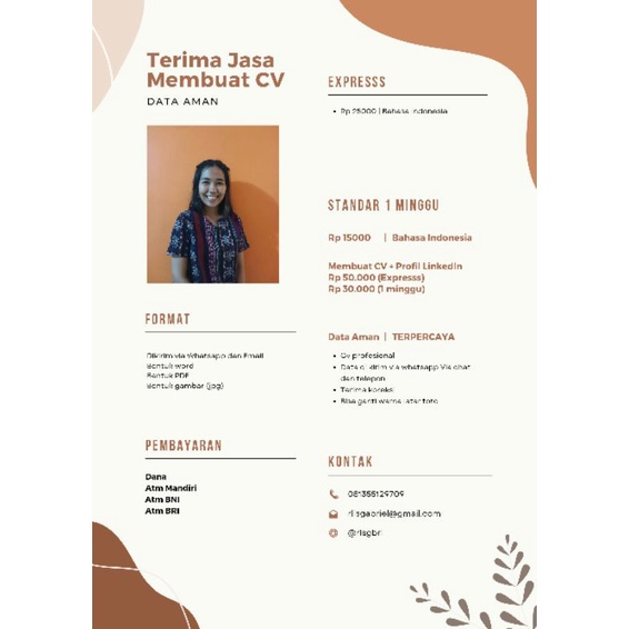 

JASA KETIK CV EXPRES (1 HARI)