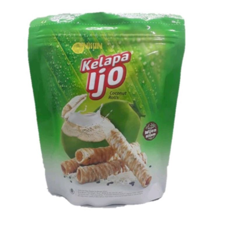 Nissin Wafer Kelapa Ijo Rolls 70 gr
