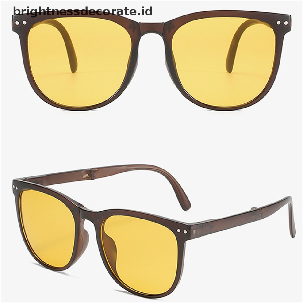 [Birth] Kacamata Hitam Lipat Bantalan Udara Perlindungan UV Retro Sunglasses Unisex [ID]