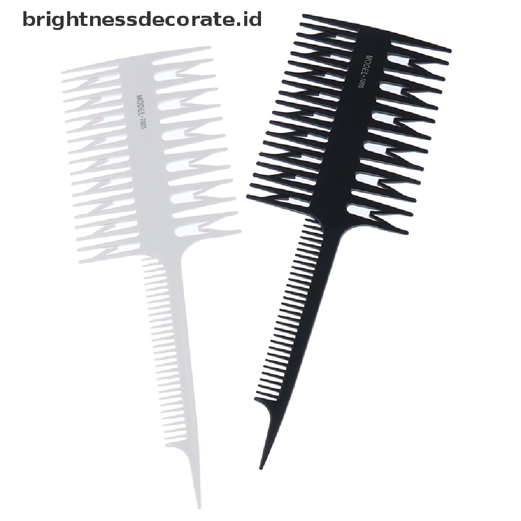 [Birth] Sisir Pewarna Ekor Pro-Hair Highlighg Sisir Tenun Cutg Sisir Salon Rambut [ID]