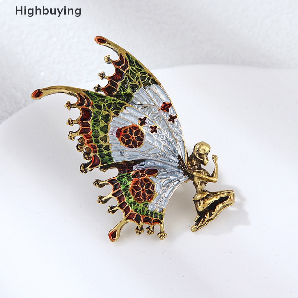 Hbid Vintage Sayap Kupu-Kupu Malaikat Bros Enamel Wanita Brooch Pin Perhiasan Hadiah Glory