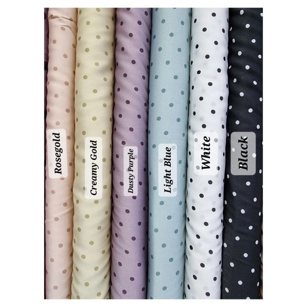 armani silk sutra motif polkadot kecil / besar