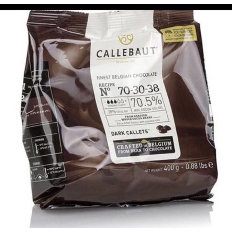 

Callebaut dark coklat 70.5% 400gr