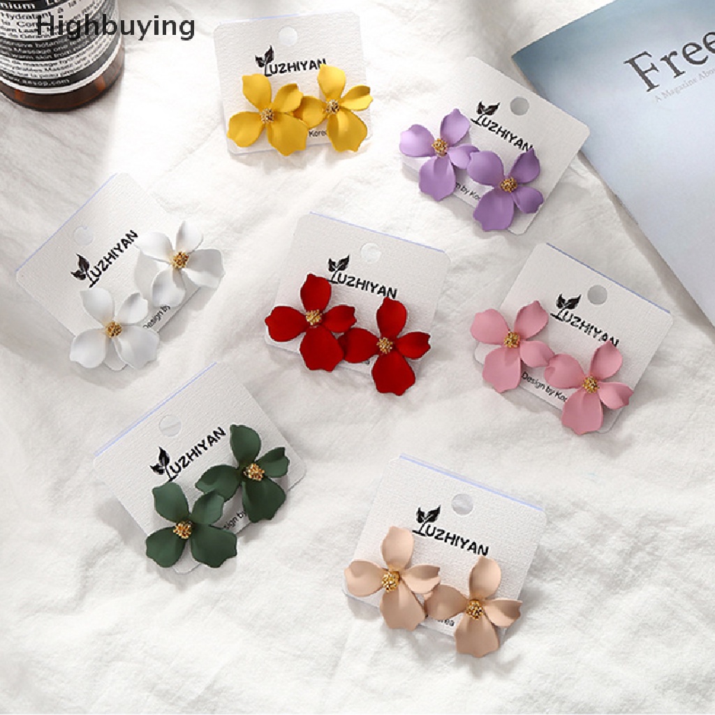 Hbid Anting stud Bentuk Bunga Desain Korea Musim Panas Manis Tidak Teratur fashion Perhiasan Glory