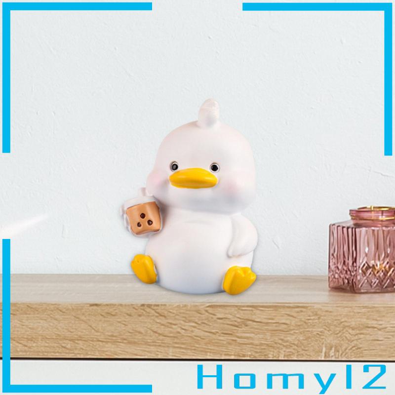 [HOMYL2] Patung Bebek Patung Miniatur Topper Kue Resin Craft Statue Dekorasi Rumah