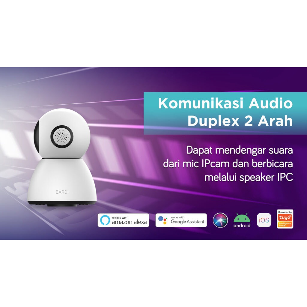 BARDI Smart Indoor PTZ IP Camera CCTV Wifi IoT Bisa Putar 355&quot; Home Automation CCTV Rumah Onvif