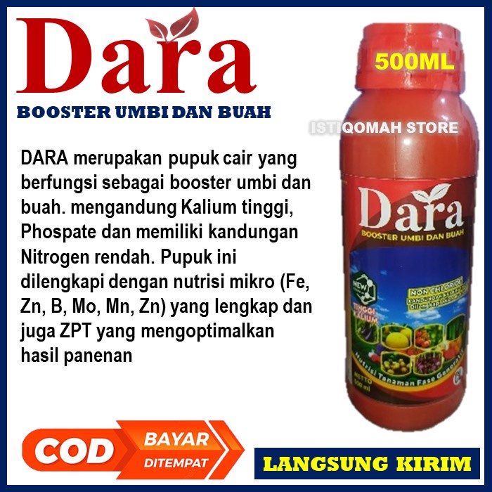 Booster Buah Padi DARA 500ML Obat Pengisian Bulir Padi - Obat Bulir Buah Padi - Obat Padi Obat Buah Padi - Obat Penambah Bobot Padi - Obat Buah Padi Ber Bobot - Obat Penambah Berat Padi - Obat Semprot Padi yang Bagus Ampuh Murah Terlaris