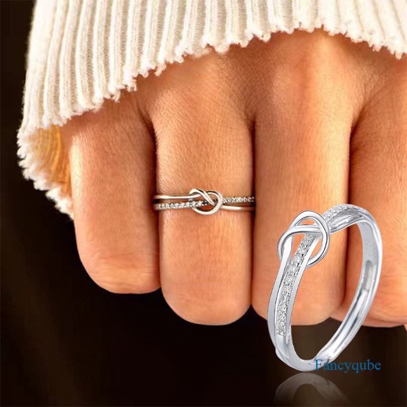 1pc Cincin For Friend To My Hardcore Gang Ring Best Friend Knot Ring Adjustable Cincin Hadiah Hari Wisuda Untuk Her