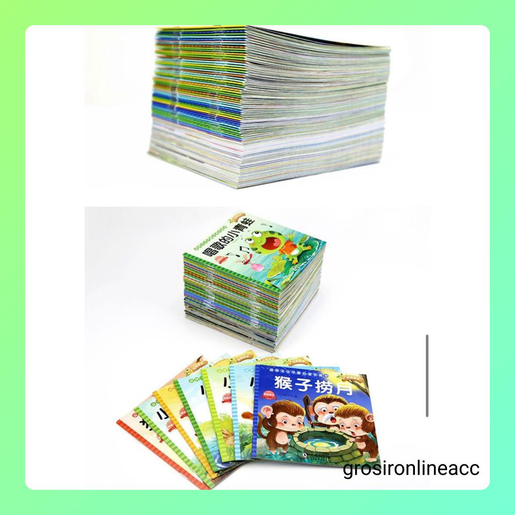J Story Book kids Anak Belajar English Mandarin Scan QR Code Bilingual cover warna buku