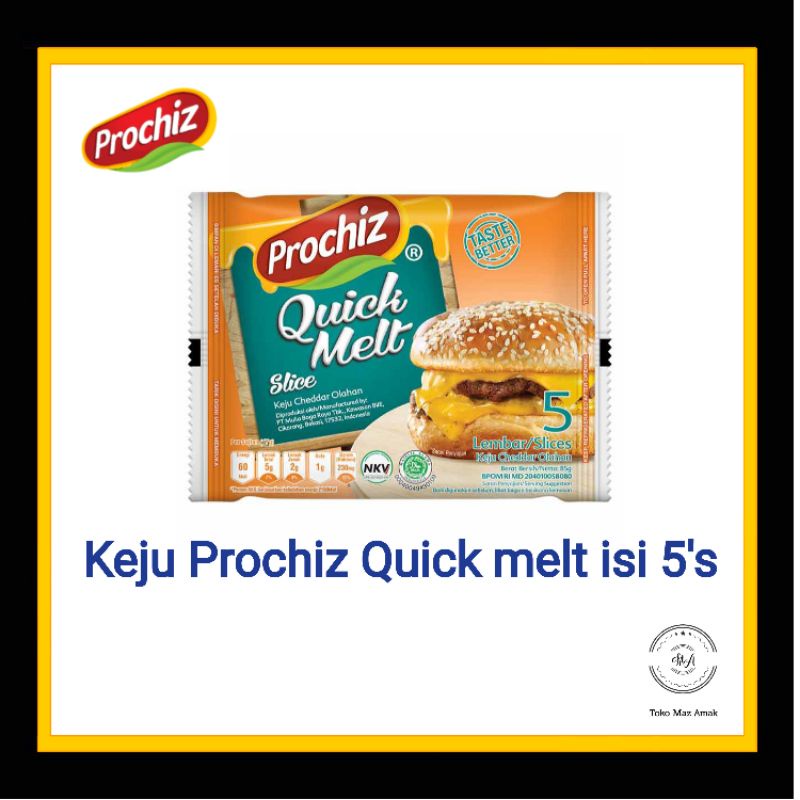 

Keju Prochiz Quick Melt isi 5's