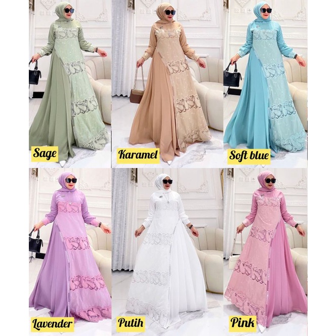 DRESS SAKIRA NABILLA SAFIRA SET FASMINA HIJAB PASHMINA SERUTI CERUTY BEBYDOL BABYDOLL MIX BRUKAT IMP