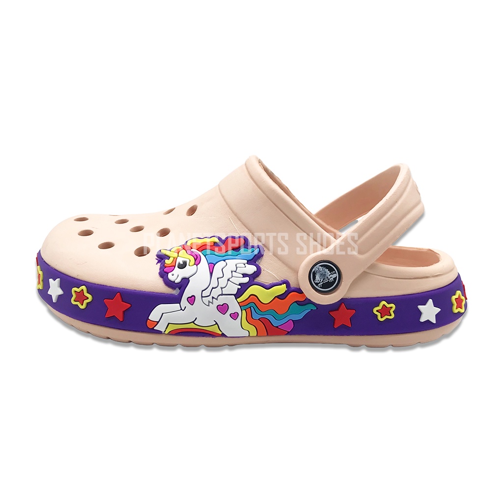 Crocs ANAK FUN LAB / Crocs Karakter / Crocs Anak / Sandal Anak / Sepatu Sandal Anak / Crocs KIDS - Unicorn New